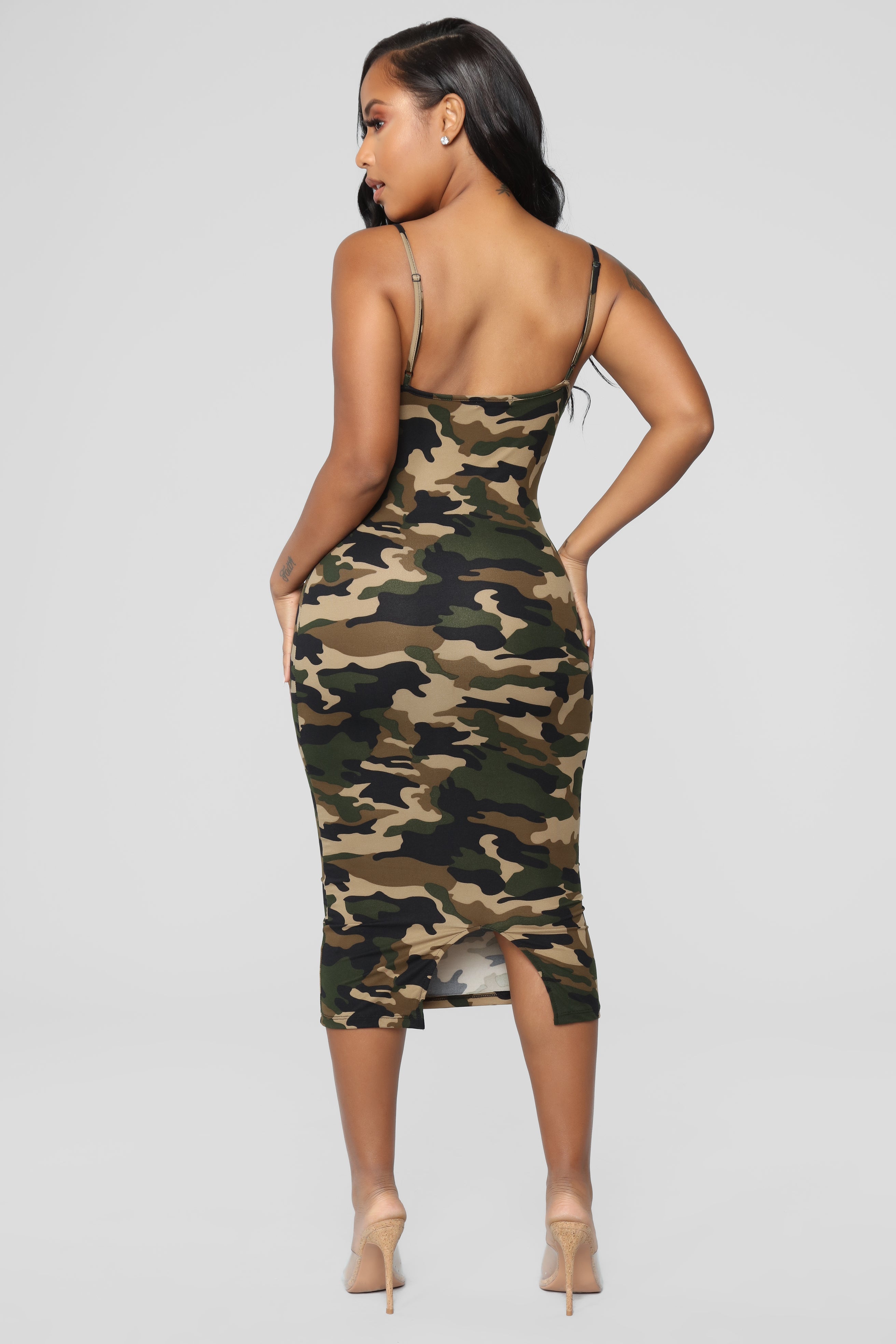 Body Moves Midi Dress - Camo