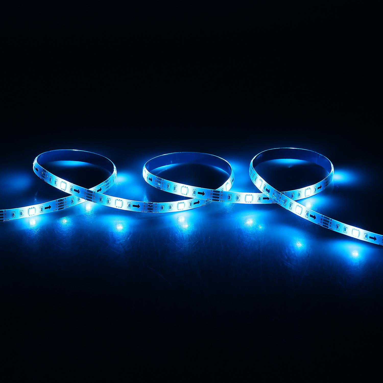 5m/16.4ft Rgb Light Strip Led Strip Lights Waterproof Tape Lights With Dc Interface Remote Controller No.241170