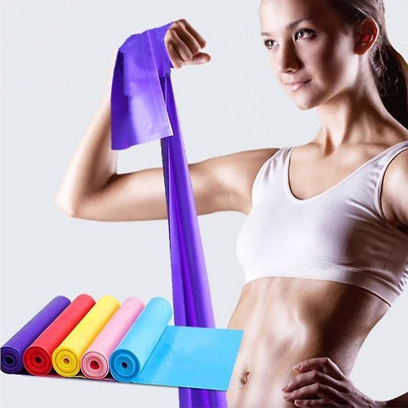 1m Yoga Resistance Bands Fitness Rubber Pilates Belt Training Expander Elastic Strength Loop