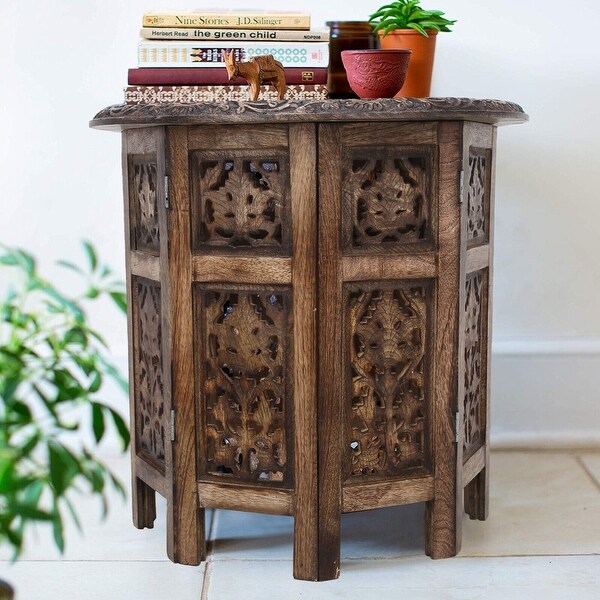 Antique Round Wood Coffee Table Handmade