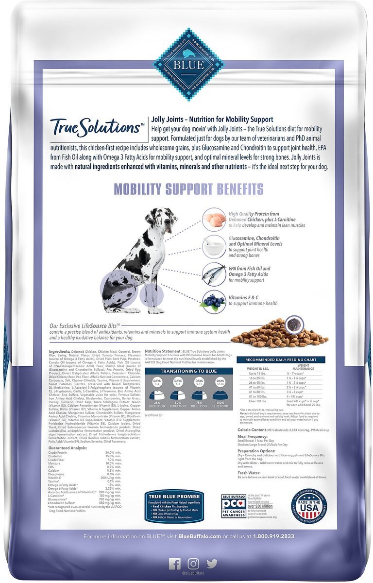 Blue Buffalo True Solutions Jolly Joints Mobility Support Formula Dry Dog Food