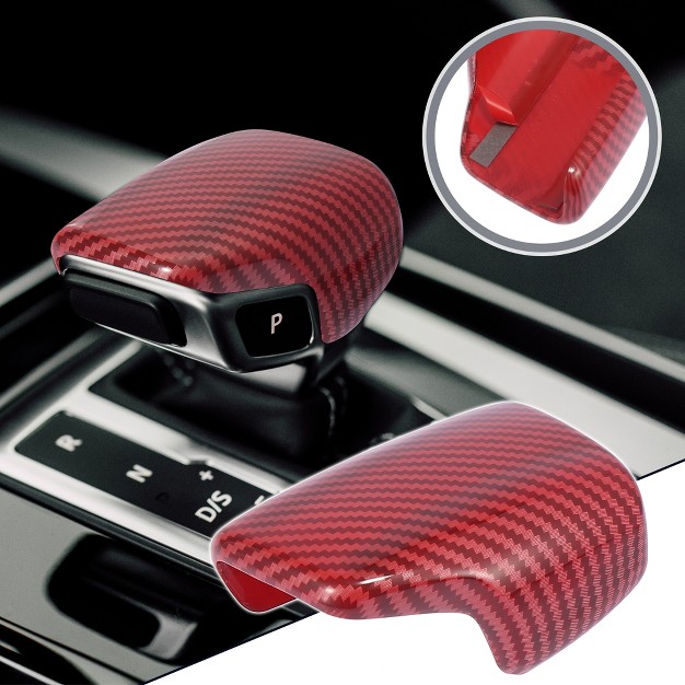 Unique Bargains Car Gear Shift Knob Cover Sticker Abs Carbon Fiber Pattern For Audi A5