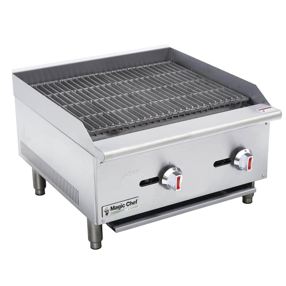 Magic Chef 24 in. Commercial Countertop Radiant Charbroiler in Stainless Steel M24CB