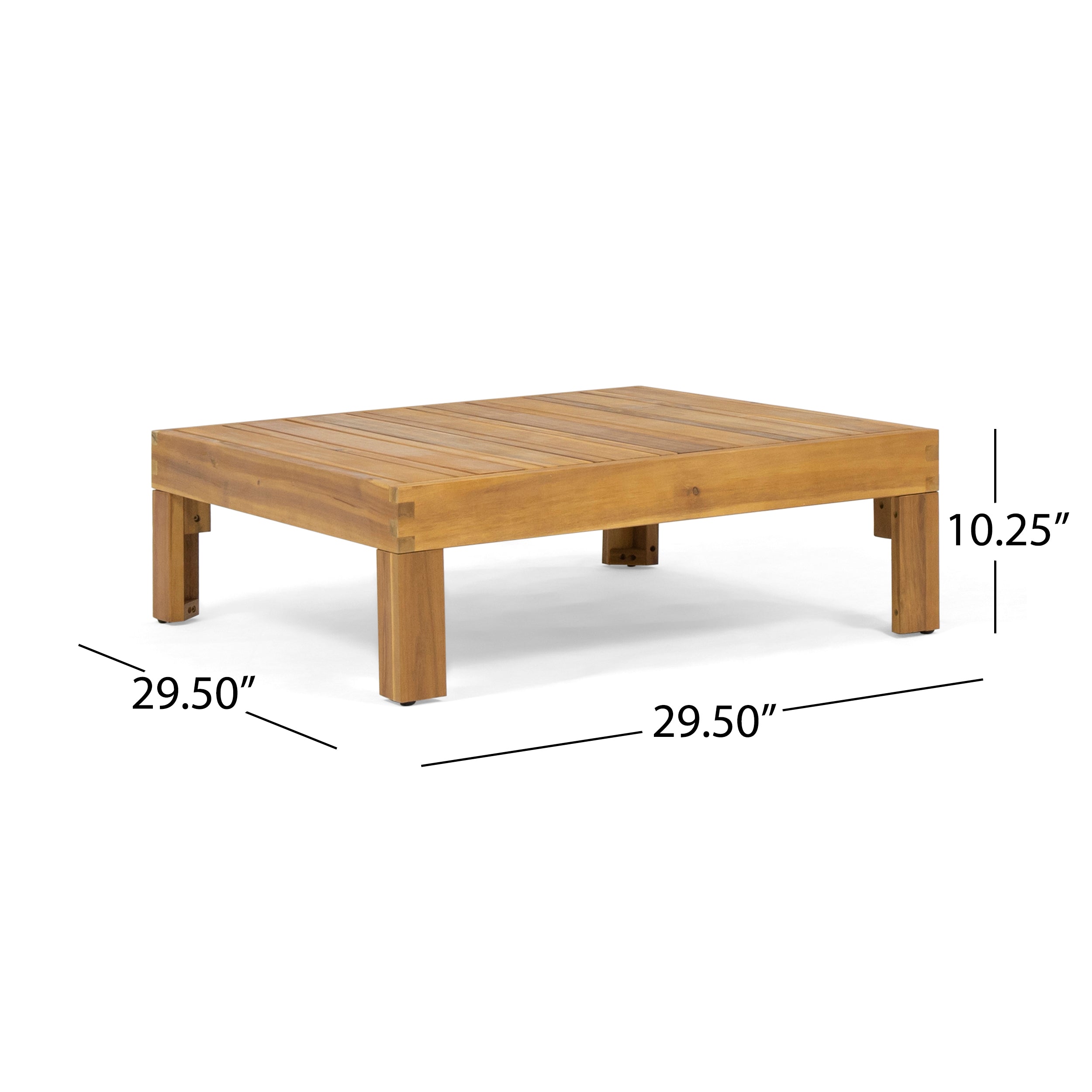 Allegra Outdoor Acacia Wood Coffee Table