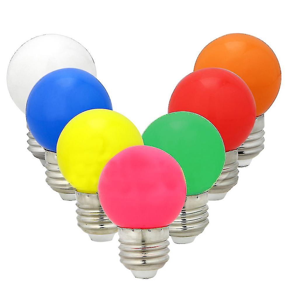 1w E27 Mini Led Golf Ball Bulb Globe Light In Blue， Red， Green， Yellow，white