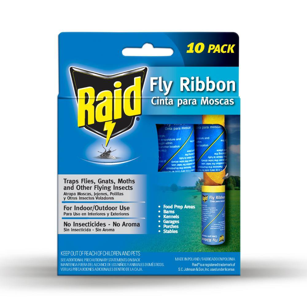 Raid Fly Ribbon Trap (10-Pack) FR10B-RAID