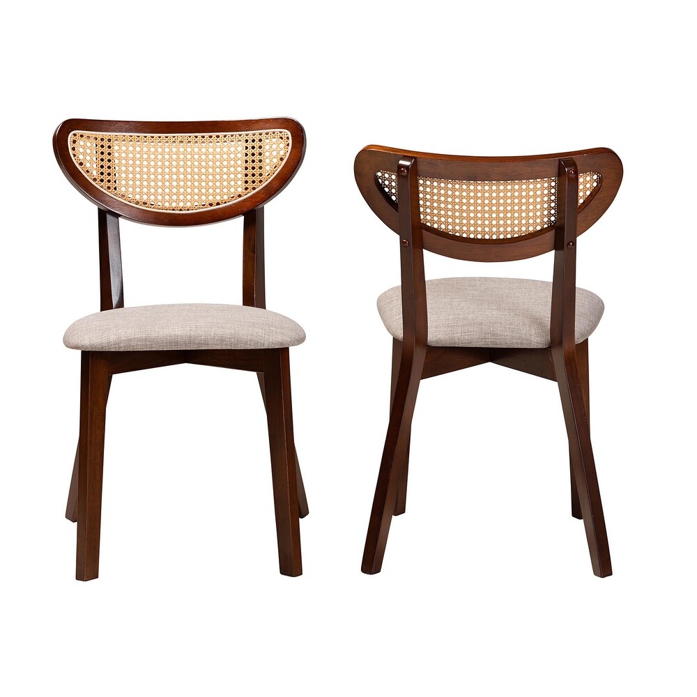 Dannell Mid Century Modern Wood 2 Piece Dining Chair Set