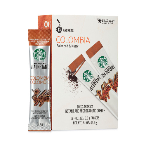 Starbucks VIA Ready Brew Coffee， 3/25oz， Colombia， 50/Box (11008131)