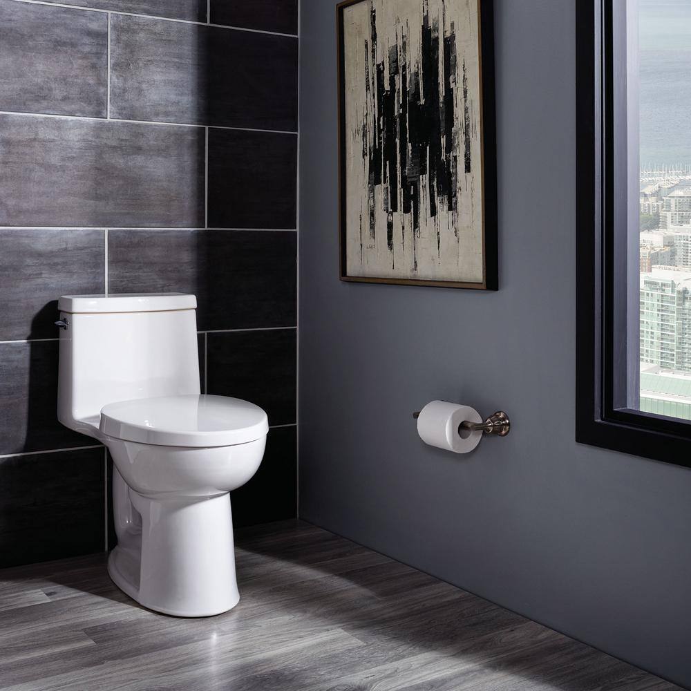 American Standard Loft 1-piece 1.28 GPF Single Flush Elongated Toilet in White Seat Included 2535128.020