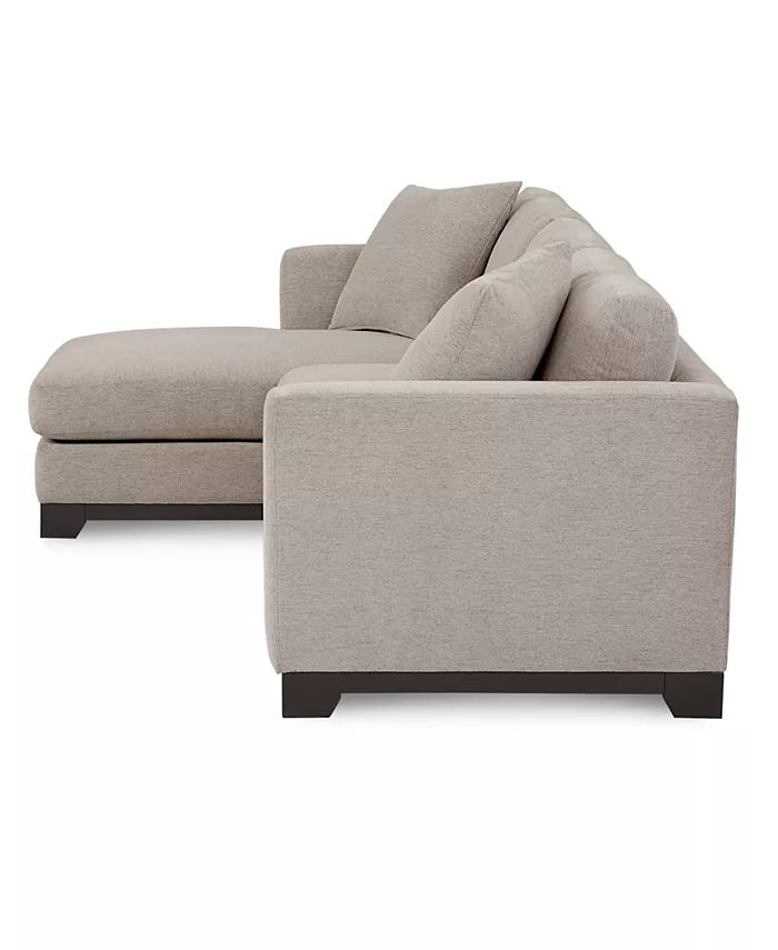 Furniture Elliot II 107 Fabric 2-Pc. Chaise Sleeper Sectional Sofa