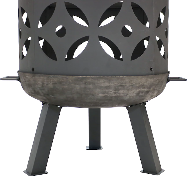 Sunnydaze Decor RCM-LG561N 26.5-in W Gray Cast Iron Wood-Burning Fire Pit