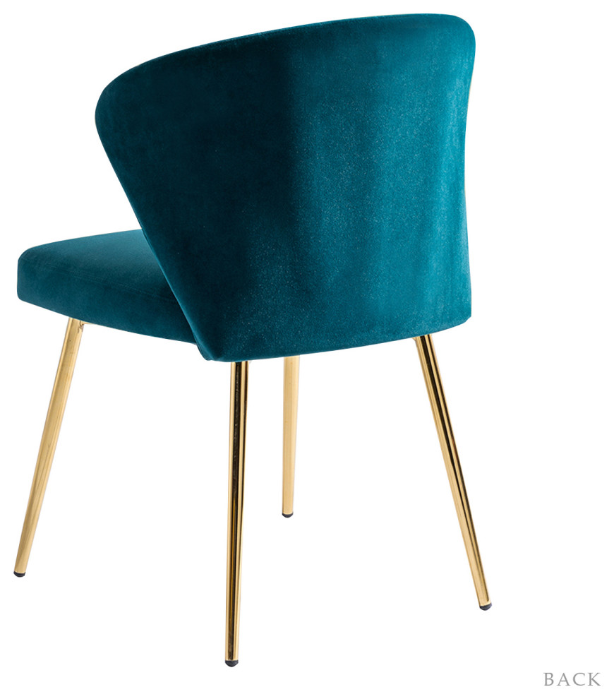 The Audrey Velvet Dining Chair  Set of 2   Midcentury   Dining Chairs   by Karat Home  Houzz