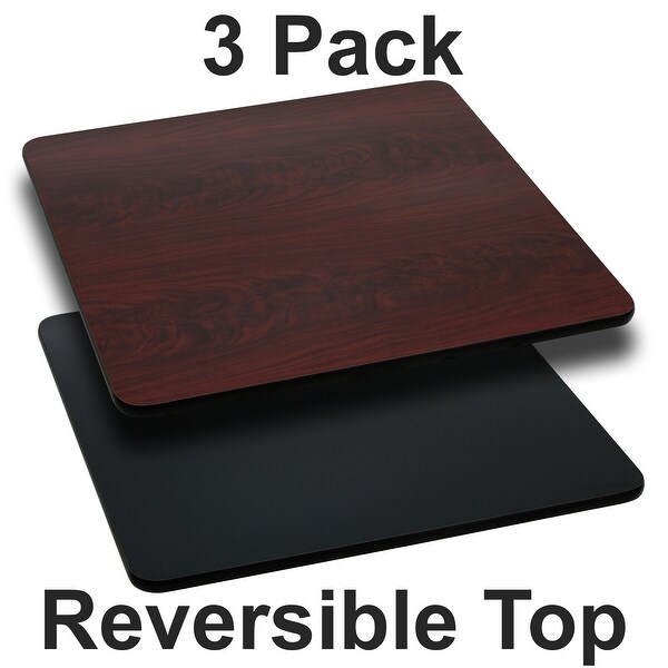 3 Pack 30'' Square Table Top with Reversible Laminate Top