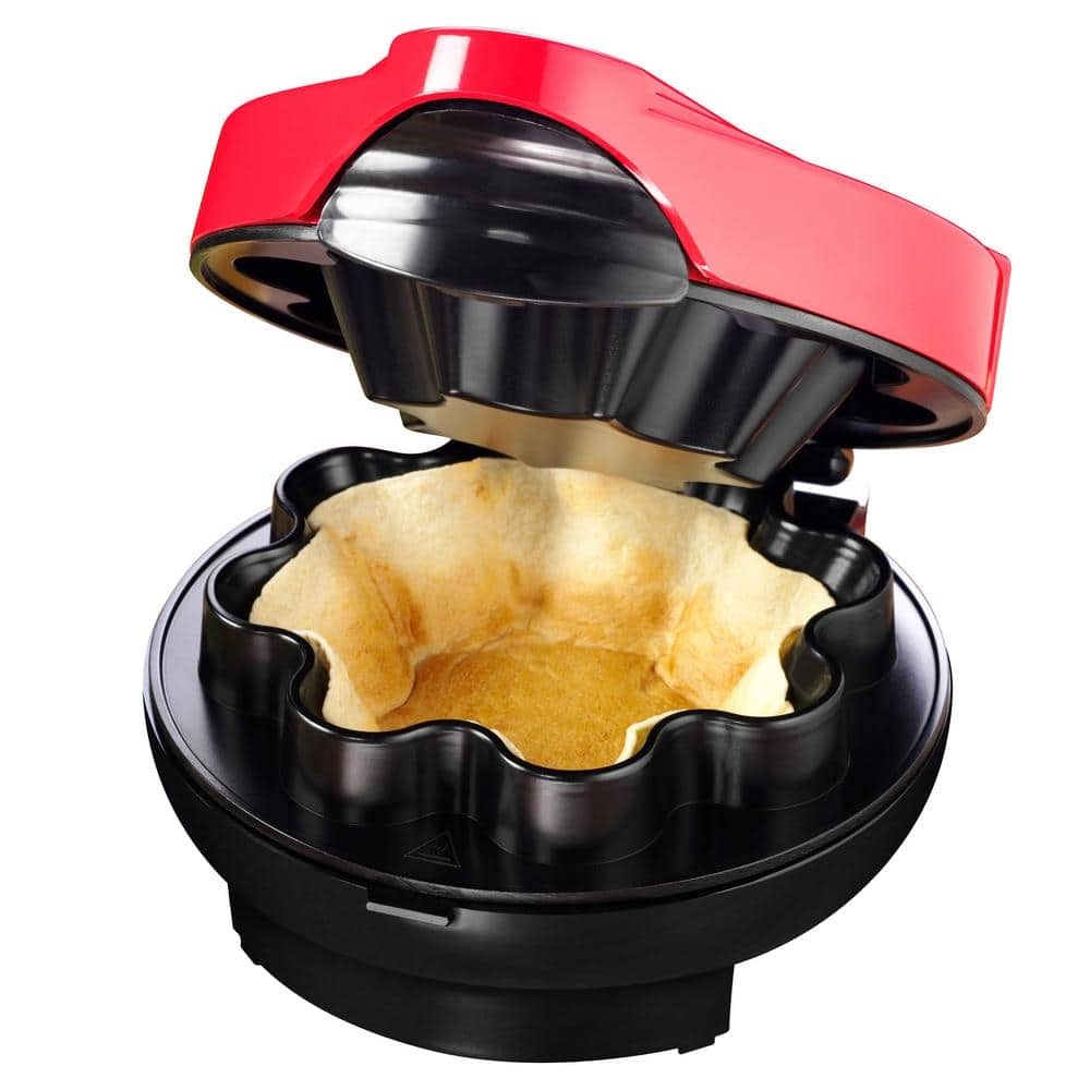 TACO TUESDAY 100 sq. in. Red Tortilla Bowl Maker with Indicator Lights TTTB1RD