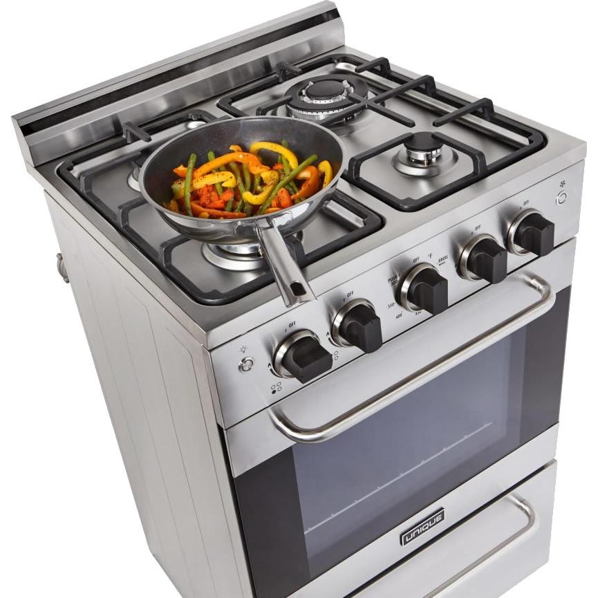 Unique Appliances 24-inch Freestanding Gas Range UGP-24V PC1 S/S