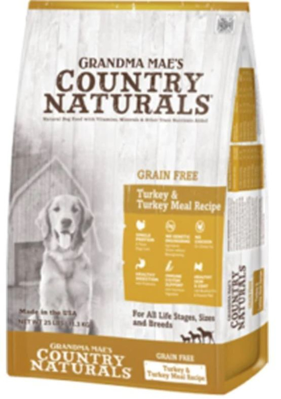 Grandma Mae's Country Naturals Grain Free Turkey and Turkey Meal Dry Dog Food