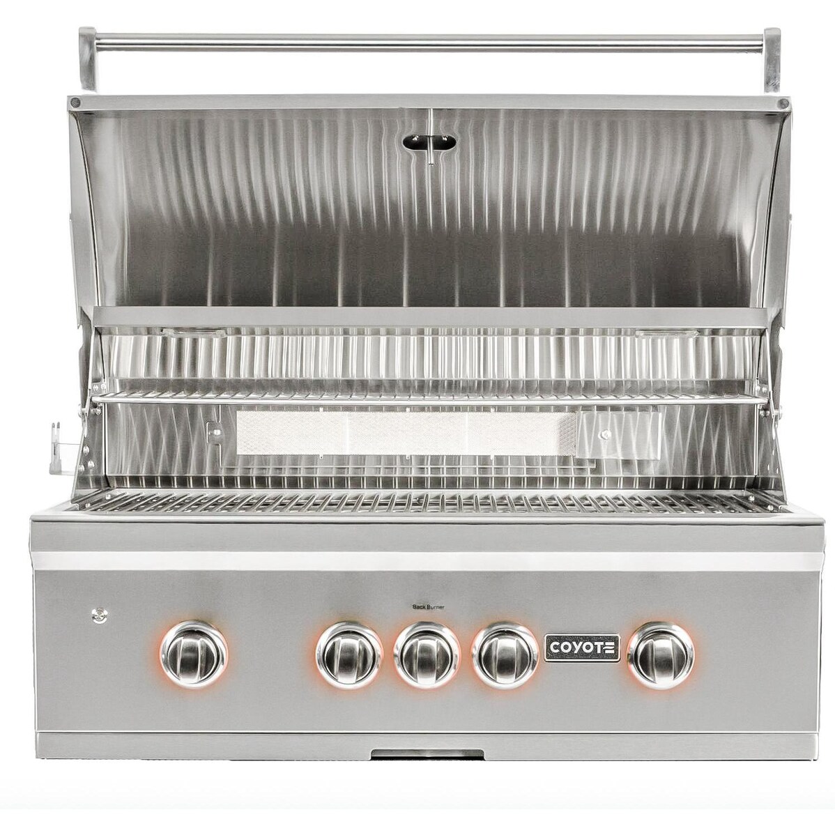 Coyote S-Series 36-Inch 4-Burner Built-In Propane Gas Grill With RapidSear Infrared Burner and Rotisserie