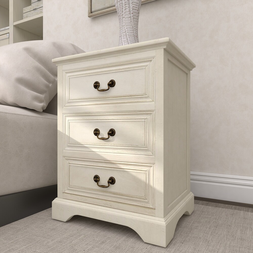 Cream Wood Traditional Cabinet 25 x 17 x 14   17 x 14 x 25