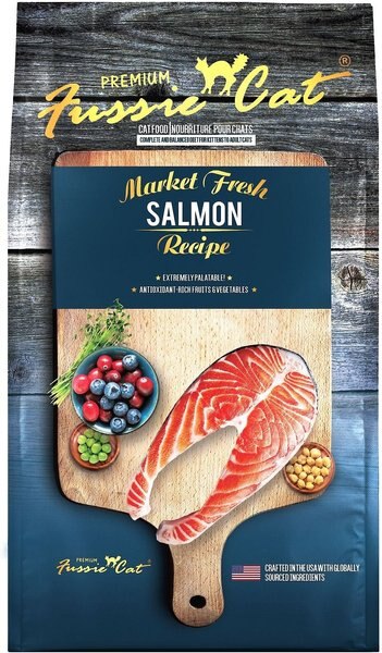 Fussie Cat Market Fresh Salmon Recipe Grain-Free Dry Cat Food