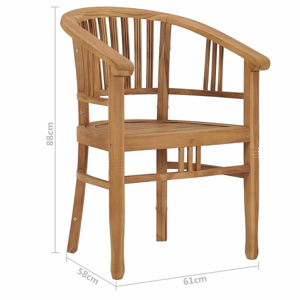 vidaXL Patio Chairs 2 pcs Solid Teak Wood