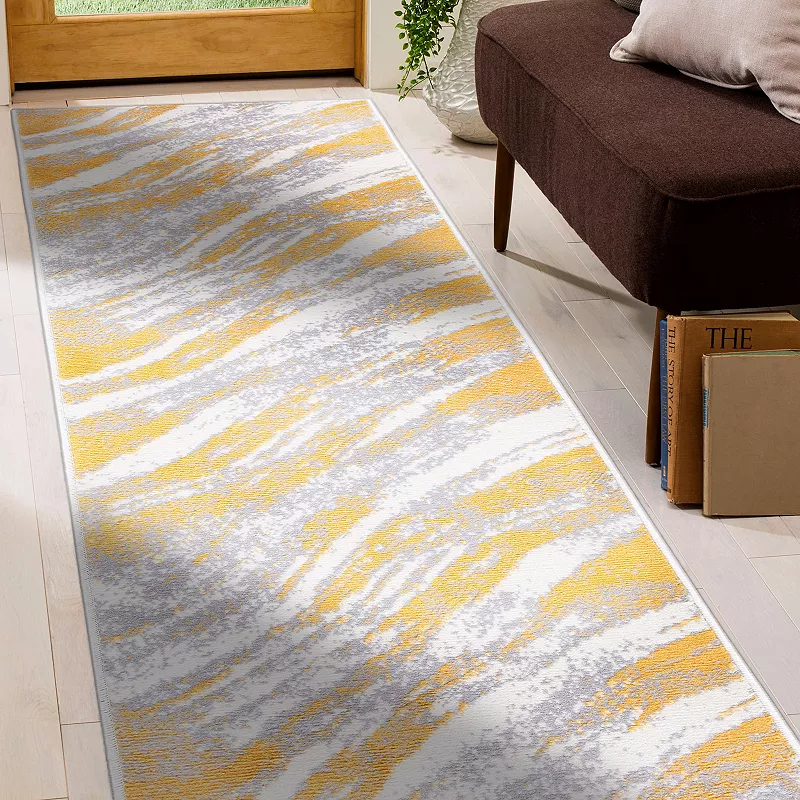 World Rug Gallery Modern Abstract Swirl Design Area Rug