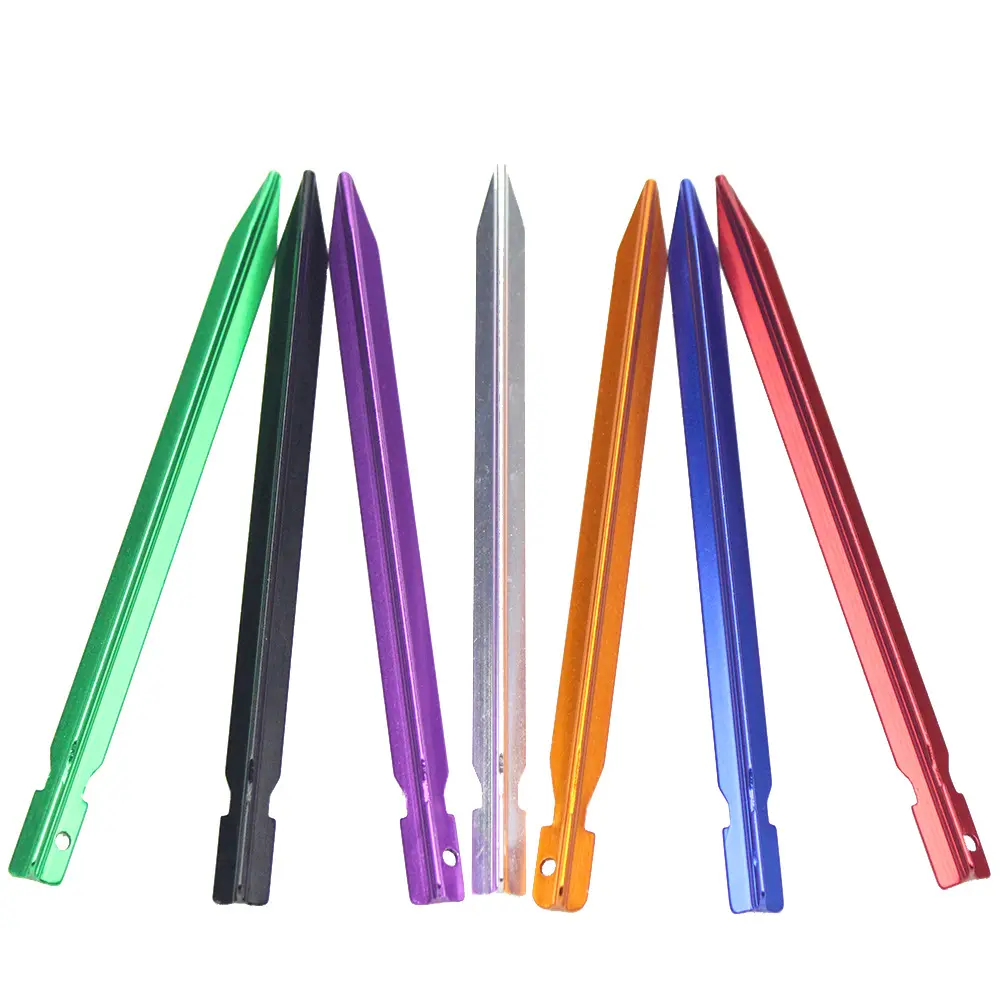 aluminium Outdoor Camping Hiking Climbing V Shape tenting Stakes ultralight Tent nail pegs