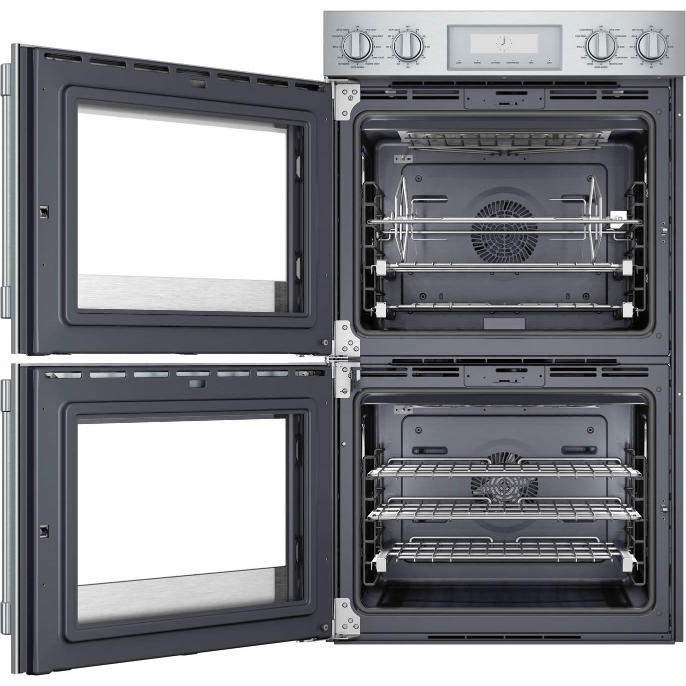 Thermador 30-inch, 9.0 cu.ft. Built-in Double Wall Oven with Home Connect POD302LW