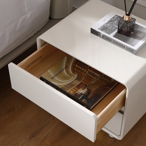 19.68-inch Modern 2-Drawer Nightstand with Sensor Light - - 37552048