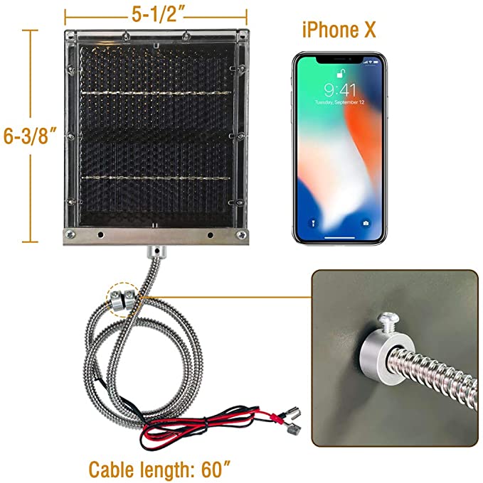 Huntin Store 12-Volt Solar Panel Charger for 12V Feeder