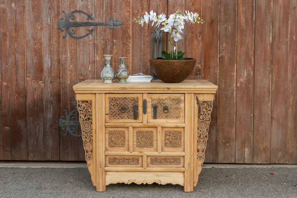 Finely Carved Asian Money Chest   Traditional   Accent Chests And Cabinets   by De cor  Houzz