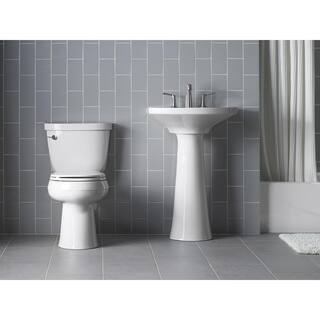 KOHLER Cimarron 2-piece Complete Solution 1.28 GPF Single Flush Round Toilet in White (Slow-Close Seat Included) K-78249-0