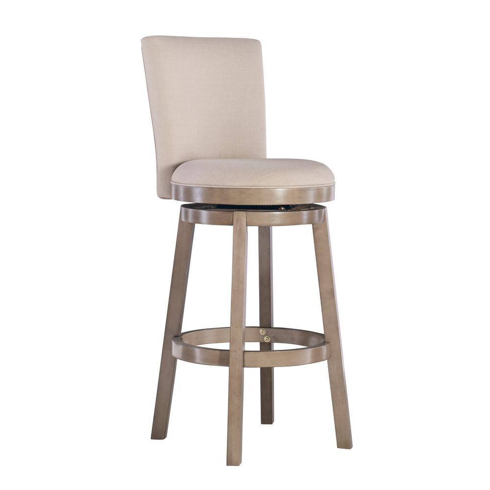 Powell Company Mike 45.5 in. H Big and Tall Rustic Taupe High Back Wood frame Bar Stool HD1732BS21