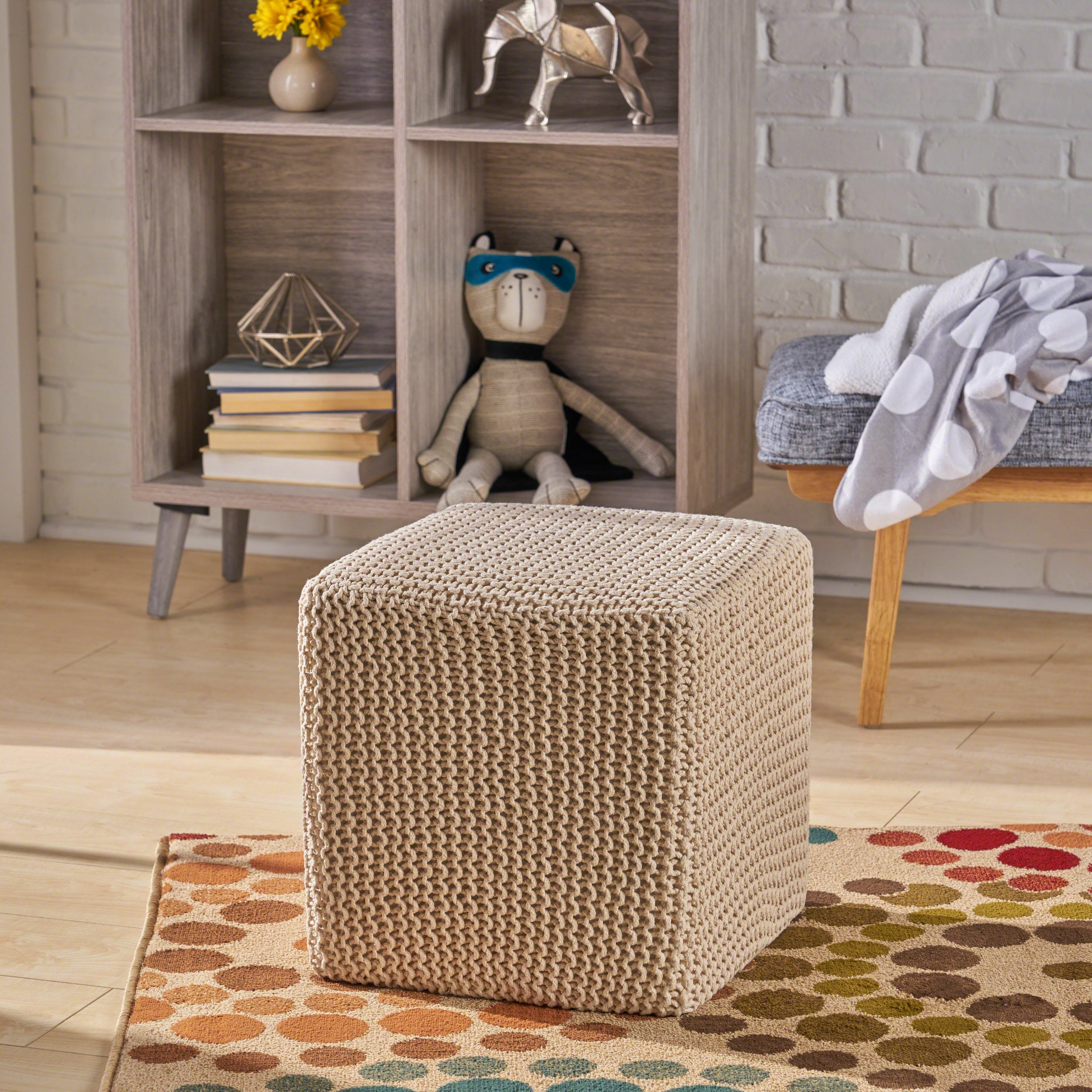 Scott Knitted Foot Stool