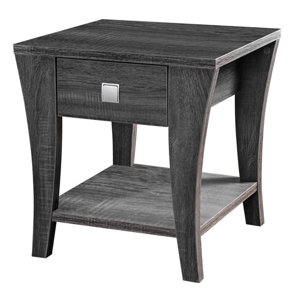 Furniture of America Werc Contemporary Grey 22-inch 1-shelf Side Table