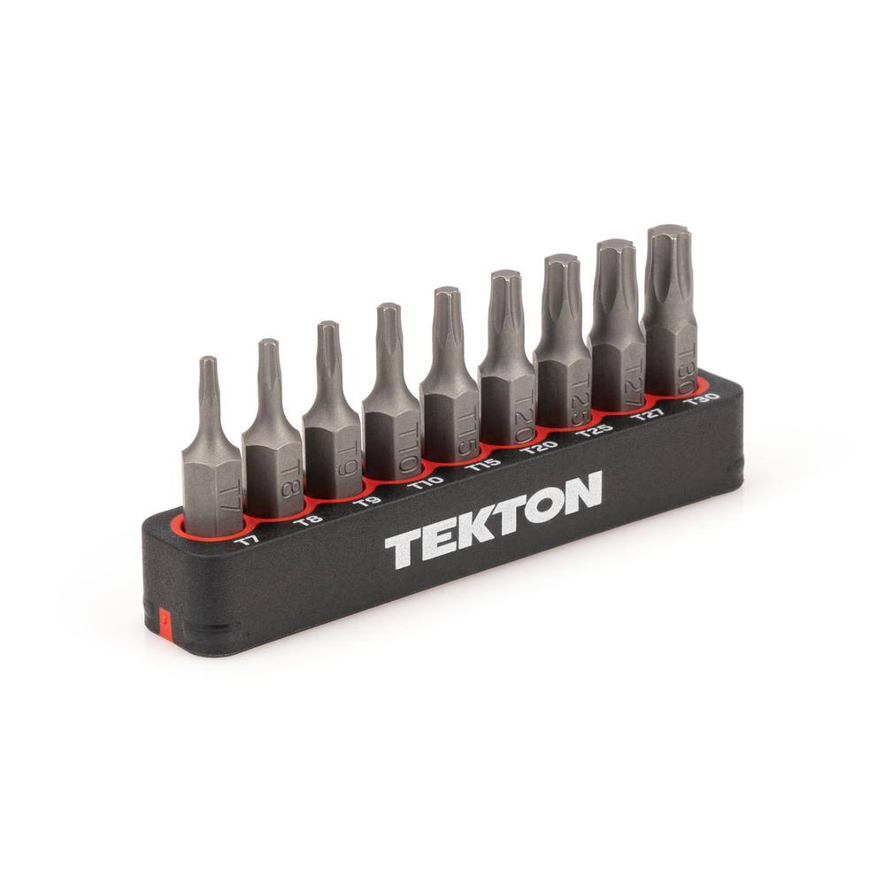 TEKTON 14 in. Star Bit Set with Rail (T7-T30) DZT93001