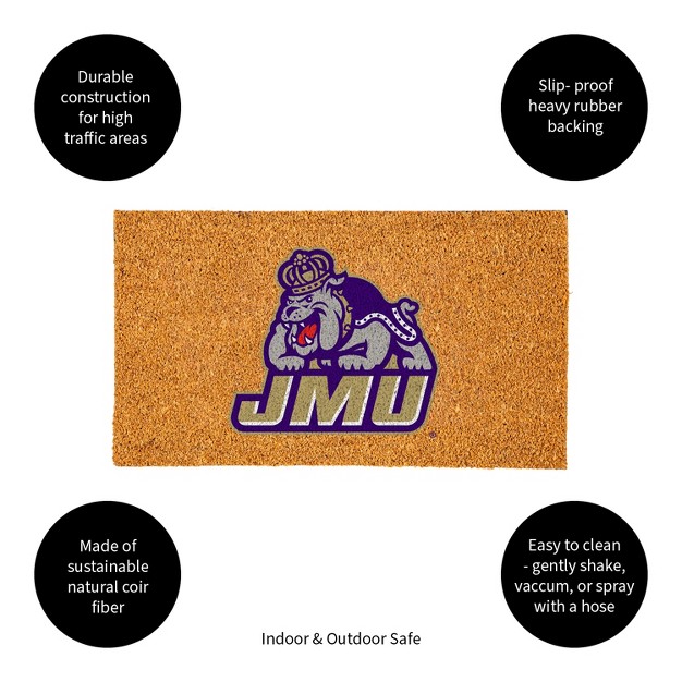 Evergreenncaajames Madison Dukes Logo Natural Coir 28 X 16 Inches Indoor Outdoor Doormat