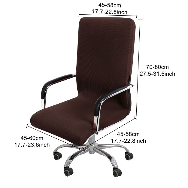 1 Pc Polyester Spandex Waterproof Jacquard Office Computer Armchair Swivel Chair Slipcovers Piccocasa