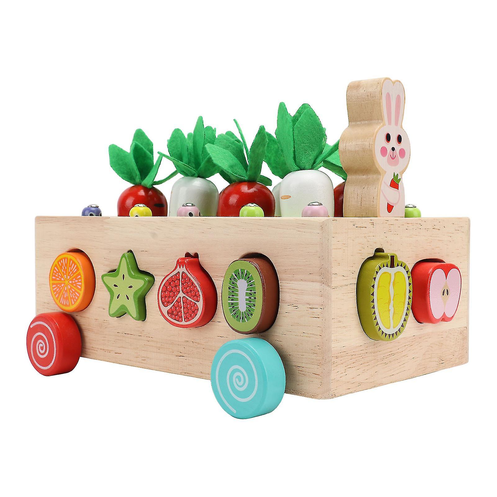 Orchard Toy Car Multifunctional Educational Stacking Counting Shape Sorting Car Toy for Children