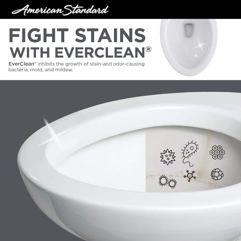 American Standard Cadet 3 PowerWash 10 in Roughin 2Piece 128 GPF Single Flush HighEfficiency Round Toilet in White