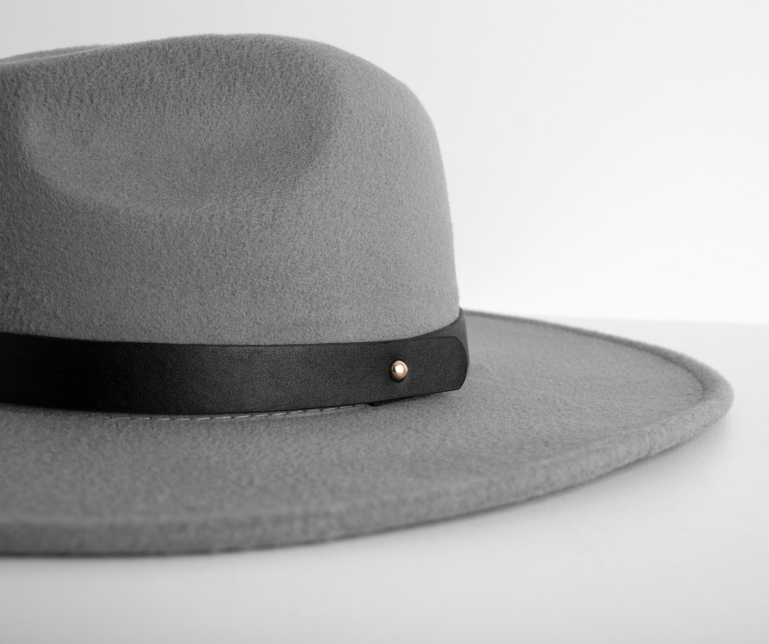 Wide Brim Belted Panama Hat