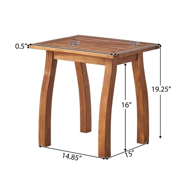 Outdoor Acacia Wood accent side table，for garden and patio