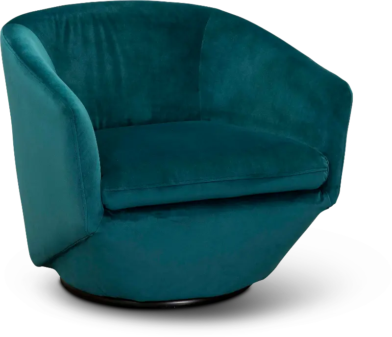 Jewel Velvet Emerald Swivel Accent Chair