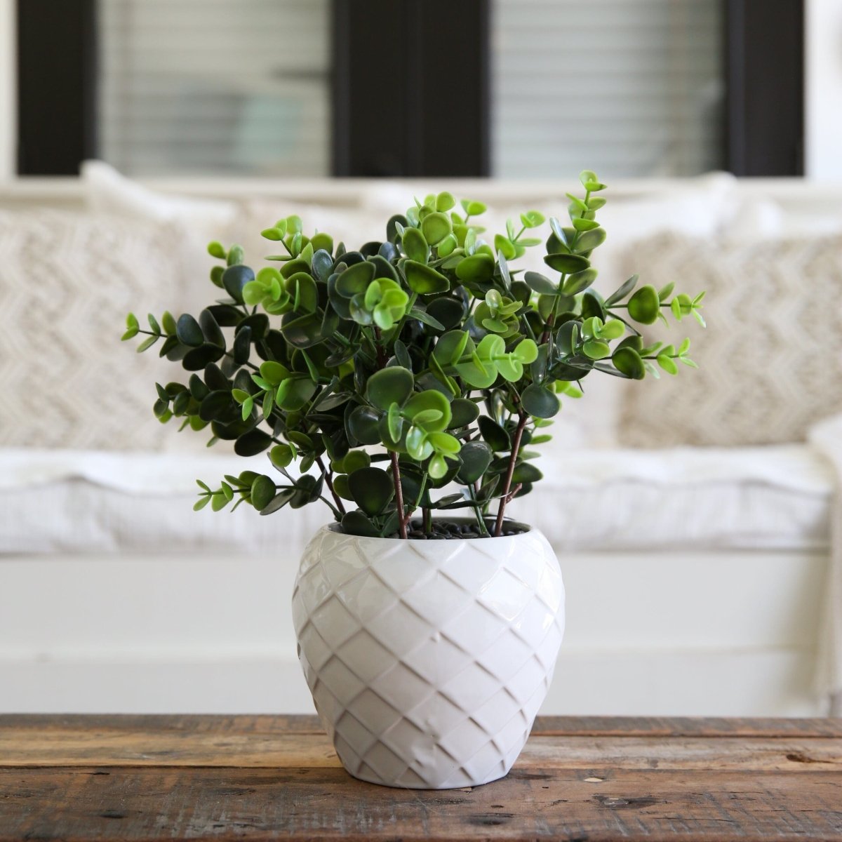 11” Artificial Boxwood Plant | Decorative Planter Accent