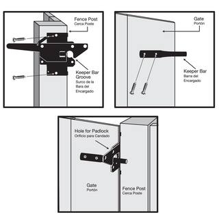 Everbilt Black Post Latch 18109