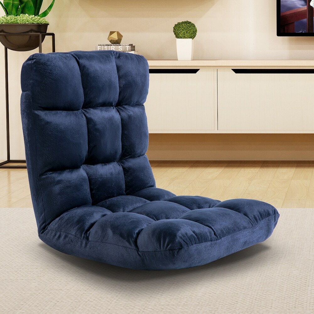 CUSchoice Indoor 5 Position Adjustable Floor Chair with Back Support for Gaming and Relaxation