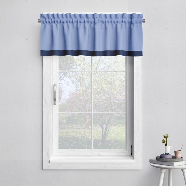 Bacati Solid Blue navy Window Valance