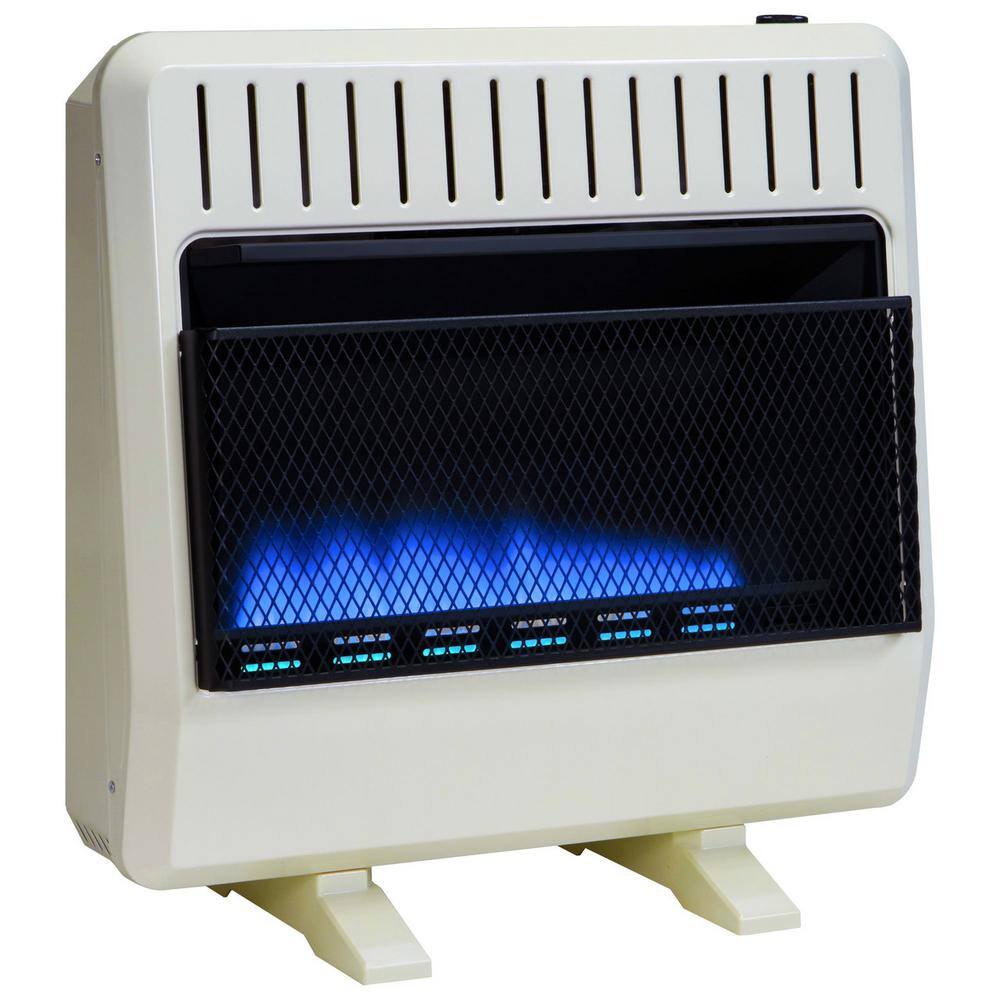 Avenger 30000 BTU Blue Flame Dual Fuel Wall Heater with Blower and Base 110011