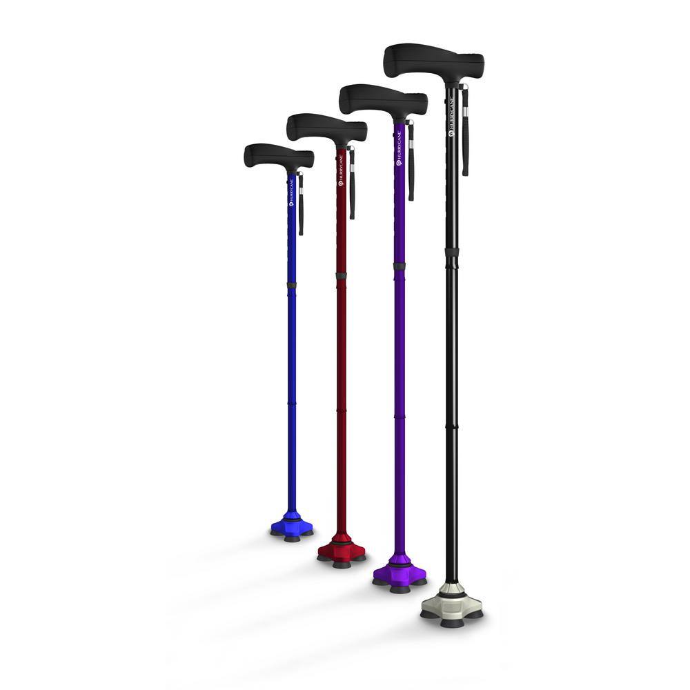 HurryCane Freedom Edition Folding Cane with T-Handle in Red HCANE-RD-C2