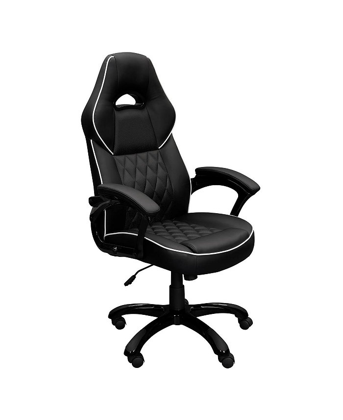 Simplie Fun High Back Executive Sport Race Office Chair Black