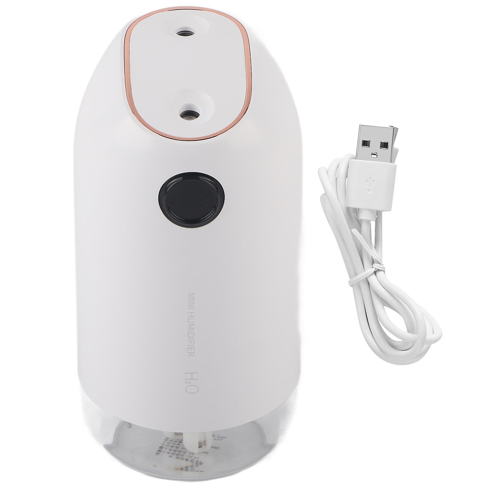 500ml Mini Air Humidifier Portable Usb Rechargeable Mist Fogger Maker With Night Lightwhite